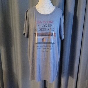 NWT Torrid Forrest Gump "Life is Like A Box of Chocolates" Graphic Tee